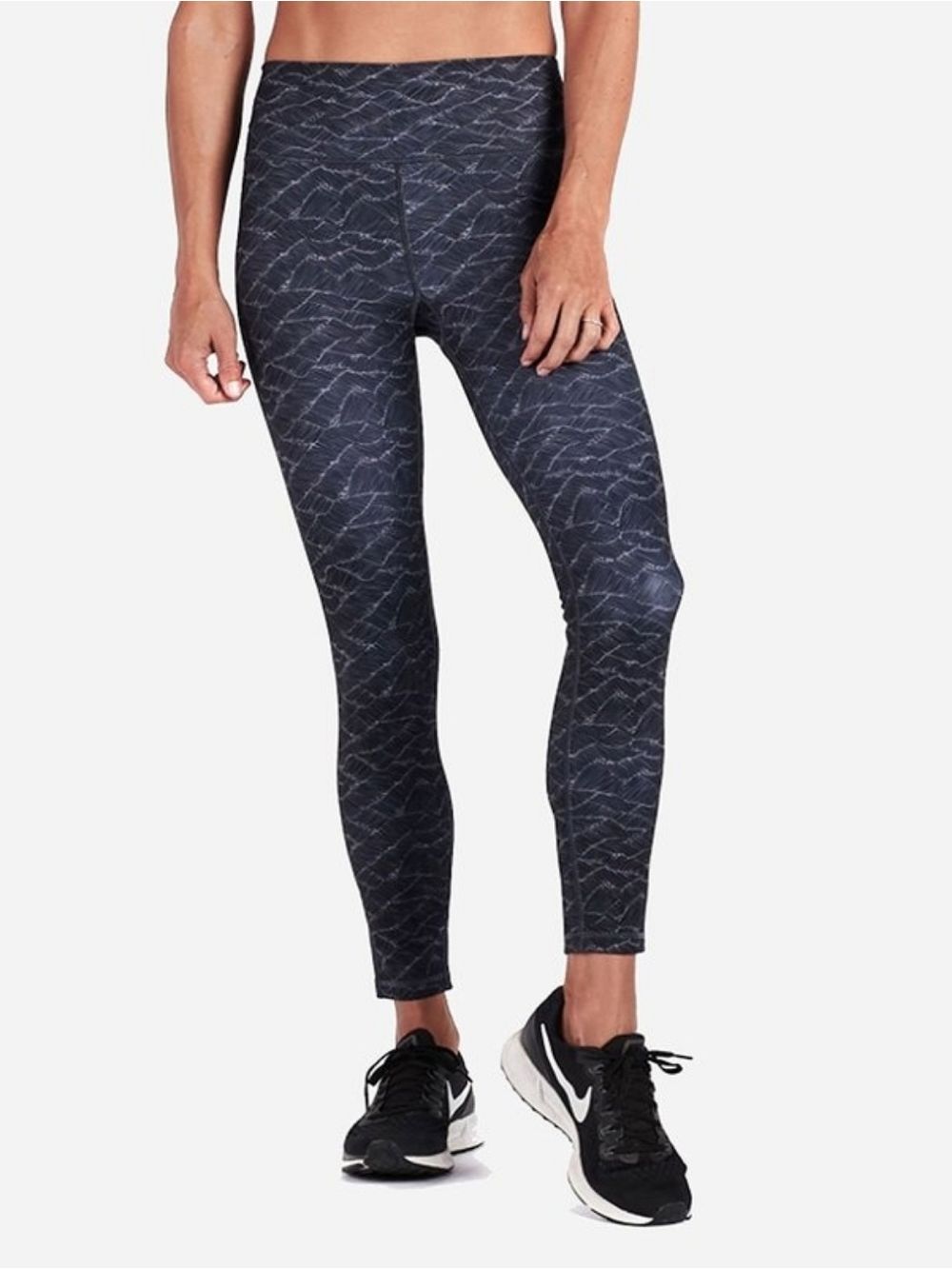 Vuori Vibes Mid-Rise Legging Charcoal Wave Womens Medium Gym Yoga Casual